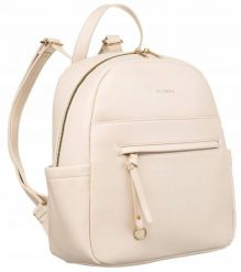 Plecak damski Peterson PTN T39013 beżowy. Brązowe plecaki damskie Peterson, bez wzorów, z materiału. Za 100.49 zł.