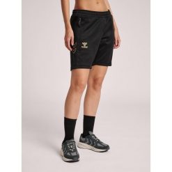 Szorty damskie Hummel hmlCIMA. Czarne szorty sportowe damskie Hummel, l, bez wzorów, z materiału, biznesowe, na fitness i siłownię. Za 193.70 zł.