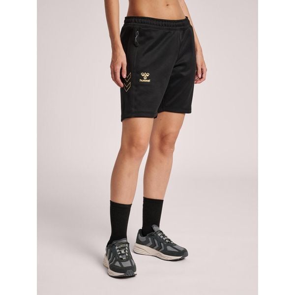 Szorty damskie Hummel hmlCIMA. Czarne szorty sportowe damskie Hummel, l, bez wzorów, z materiału, biznesowe, na fitness i siłownię. Za 188.55 zł.