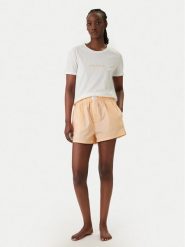 Calvin Klein Underwear Piżama LV00QS7655 Pomarańczowy jasny Regular Fit. Brązowe piżamy damskie Calvin Klein Underwear, m, bez wzorów, z bawełny, bez ramiączek. Za 269.99 zł.