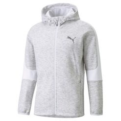 Bluza z kapturem Puma Evostripe Fz Hoodie, Mężczyźni. Białe bluzy męskie Puma, m, bez wzorów, z bawełny, z kapturem, na fitness i siłownię. Za 390.00 zł.