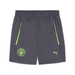 Szorty Puma MCFC Pumatech. Szare krótkie spodenki sportowe męskie Puma, bez wzorów, do piłki nożnej. Za 289.96 zł.