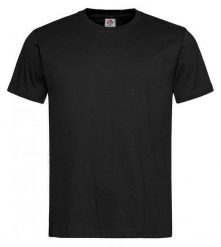 Czarny Bawełniany T-Shirt Męski Bez Nadruku -STEDMAN- Koszulka, Krótki Rękaw, Basic, U-neck. Czarne t-shirty męskie Stedman, l, bez wzorów, z bawełny, casualowe, bez kołnierzyka. Za 45.00 zł.