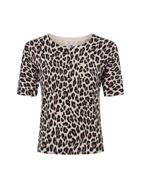 Marie Lund Damska koszulka z dzianiny Kobiety beżowy|brązowy wzorzysty, XXXL. Brązowe t-shirty damskie Marie Lund, bez wzorów, z dzianiny, bez kołnierzyka. Za 159.95 zł.