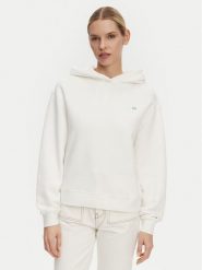 Tommy Hilfiger Bluza Contrast Flag WW0WW45979 Biały Regular Fit. Białe bluzy damskie Tommy Hilfiger, xxl, bez wzorów, z bawełny, bez kaptura. Za 309.99 zł.