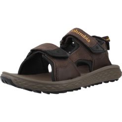 Sandały COLUMBIA KONOS HIKER 3 STRAP Brązowy. Brązowe sandały męskie Columbia, ze skóry, bez zapięcia. Za 296.99 zł.
