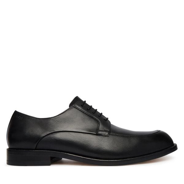 Półbuty BOSS. Czarne eleganckie półbuty Boss, wizytowe, bez zapięcia. Za 958.99 zł.