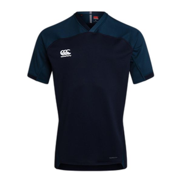Jersey Canterbury Vapodri Evader. Niebieskie koszulki sportowe męskie CANTERBURY, bez wzorów, z jersey, bez kołnierzyka, bez ramiączek, na fitness i siłownię. Za 294.00 zł.