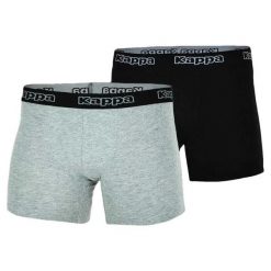 Bokserki męskie Men Boxer Shorts 2. Czarne bokserki męskie Kappa, m, bez wzorów, z bawełny. Za 35.89 zł.