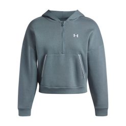 Bluza damska z kapturem Under Armour Rival Piped. Niebieskie bluzy sportowe damskie Under Armour, bez wzorów, z kapturem, na fitness i siłownię. Za 312.50 zł.