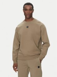 HUGO Bluza Dettil 50533689 Brązowy Relaxed Fit. Brązowe bluzy męskie Hugo, l, bez wzorów, z bawełny, bez kaptura. Za 359.99 zł.
