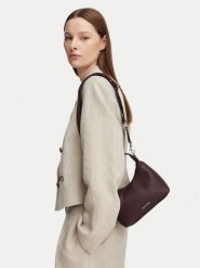 Calvin Klein Torebka LV04F3892G Bordowy. Czerwone torebki do ręki damskie Calvin Klein, bez wzorów, ze skóry, bez dodatków. Za 369.99 zł.