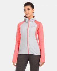 Bluza damska Kilpi Versam. Czerwone bluzy sportowe damskie Kilpi, s, bez wzorów, z materiału, z kapturem, trekkingowe. Za 215.49 zł.