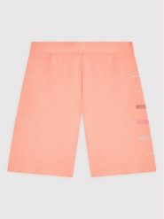 Guess Szorty sportowe J2RD09 KASI1 Pomarańczowy Regular Fit. Brązowe spodenki dla dziewczynek Guess, z aplikacjami, z bawełny, sportowe. Za 69.99 zł.