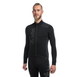 Męska koszulka kolarska z długim rękawem Kilpi CAMPOS-M. Czarne bluzy męskie Kilpi, m, bez wzorów, bez kaptura. Za 292.95 zł.