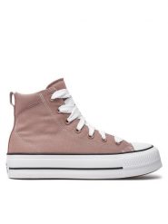 Converse Trampki Chuck Taylor All Star Padded Lift Platform A11536C Brązowy. Brązowe trampki i tenisówki damskie Converse, bez wzorów, z materiału, retro, bez zapięcia. Za 259.99 zł.