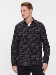 Hugo Koszula Emero 50508663 Czarny Relaxed Fit. Czarne koszule męskie Hugo, m, bez wzorów, z bawełny, bez kołnierzyka, bez ramiączek. Za 499.99 zł.
