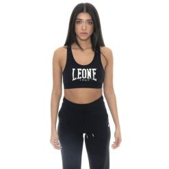 Odzież sportowa miękki na siłownia na co dzień. Czarna obuwie sportowe damskie LEONE 1947 APPAREL, bez wzorów, z bawełny, na fitness i siłownię. W wyprzedaży za 54.73 zł.