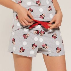 Piżamowe szorty Minnie Mouse - Jasny szar. Piżamy damskie House. Za 35.99 zł.