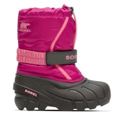 Śniegowce Sorel. Czerwone śniegowce dziewczęce Sorel, bez zapięcia. Za 269.99 zł.