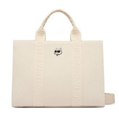 Torebka KARL LAGERFELD. Białe torebki do ręki damskie KARL LAGERFELD, bez wzorów, klasyczne, bez dodatków. Za 549.99 zł.