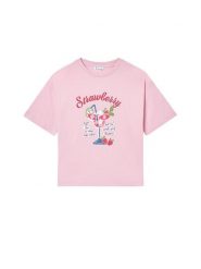 Mayoral T-Shirt 6011 Różowy Regular Fit. Czerwone t-shirty i topy dla dziewczynek Mayoral, bez wzorów, z bawełny, bez ramiączek. Za 79.99 zł.