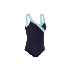 Strój jednoczęściowy do aquafitness KARLI damski. Niebieskie kostiumy jednoczęściowe damskie NABAIJI, bez wzorów, z dzianiny, na jogę i pilates. Za 99.99 zł.