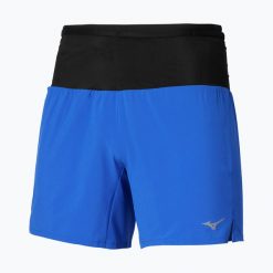 Spodenki do biegania męskie Mizuno Multi Pocket. Niebieskie krótkie spodenki sportowe męskie Mizuno, m, bez wzorów, do biegania. Za 229.99 zł.