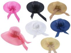 Tadar kapelusz damski z wstążką w kropki. Czapki i kapelusze damskie Tadar, bez wzorów. Za 23.56 zł.