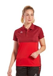 Damska koszulka polo Erima Six Wings. Czerwone koszulki sportowe damskie Erima, bez wzorów, z materiału, bez kołnierzyka, bez ramiączek, do piłki nożnej. Za 168.50 zł.