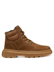 Geox Trapery J Kiddartah J46M9A 032FU C6002 S Brązowy. Brązowe buty zimowe chłopięce Geox, bez wzorów, z nubiku, bez zapięcia. Za 249.99 zł.