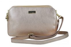 Listonoszka metalizowana BARBERINI'S pudrowa 978-18. Czerwone torebki shopper damskie Barberinis, bez wzorów, ze skóry, eleganckie, małe, bez dodatków. Za 229.99 zł.