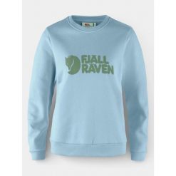 Sweter Damski Fjallraven Logo. Niebieskie swetry damskie Fjällräven, na zimę, bez wzorów, bez kołnierzyka, bez ramiączek, bez kaptura. Za 524.45 zł.