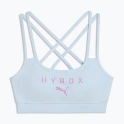 Biustonosz treningowy PUMA Hyrox Move Strappy gray. Niebieskie obuwie sportowe damskie Puma, bez wzorów, na fitness i siłownię. Za 129.99 zł.