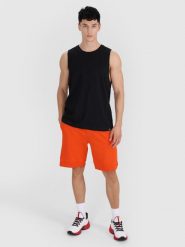 4F Spodenki dresowe męskie - pomarańczowe XXL. Brązowe krótkie spodenki sportowe męskie 4f, l, bez wzorów, z bawełny, do koszykówki. W wyprzedaży za 59.99 zł.