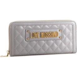 Duży Portfel Damski LOVE MOSCHINO - JC5612PP17LA0001 Grigio. Szare portfele damskie Love Moschino, ze skóry ekologicznej. Za 429.00 zł.