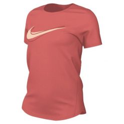 Koszulka do biegania damska Nike HJ2204. Czerwone t-shirty damskie Nike, m, bez wzorów, z materiału, klasyczne, bez kołnierzyka. Za 292.00 zł.
