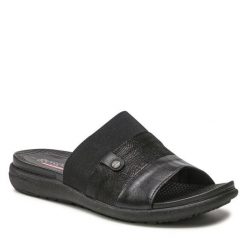 Klapki Go Soft. Czarne klapki damskie GO SOFT, bez wzorów, bez obcasa. Za 103.99 zł.