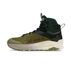Buty trekkingowe Altra Olympus 6 Hike Mid Gtx. Zielone trekkingi męskie Altra, do biegania, gore-tex. Za 932.60 zł.