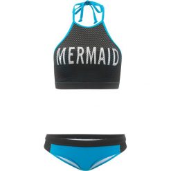 Bikini z biustonoszem bustier (2 części) bonprix czarno-turkusowy. Bikini damskie marki bonprix. Za 59.99 zł.