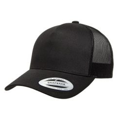 YP Classics Retro 5 Panel Trucker Cap. Czarne czapki i kapelusze damskie FLEXFIT, bez wzorów, retro. Za 64.99 zł.