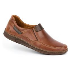 Olivier Buty męskie skórzane wsuwane 62K brązowe. Brązowe półbuty na co dzień męskie ze skóry, eleganckie, bez zapięcia. Za 335.76 zł.