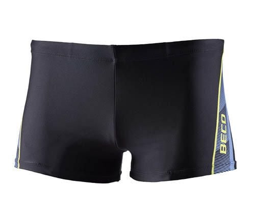 Kąpielówki męskie Beco boxer czarne z niebiesko-zielonym paskiem. Niebieskie kąpielówki męskie 47 Brand, m, bez wzorów, z elastanu. Za 218.99 zł.