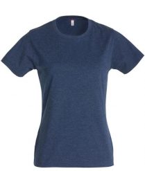 Clique New Classic-T Women – damska koszulka z ringspun cotton, fason. Niebieskie t-shirty damskie CLIQUE, l, bez wzorów, z bawełny, klasyczne, bez kołnierzyka. Za 104.55 zł.