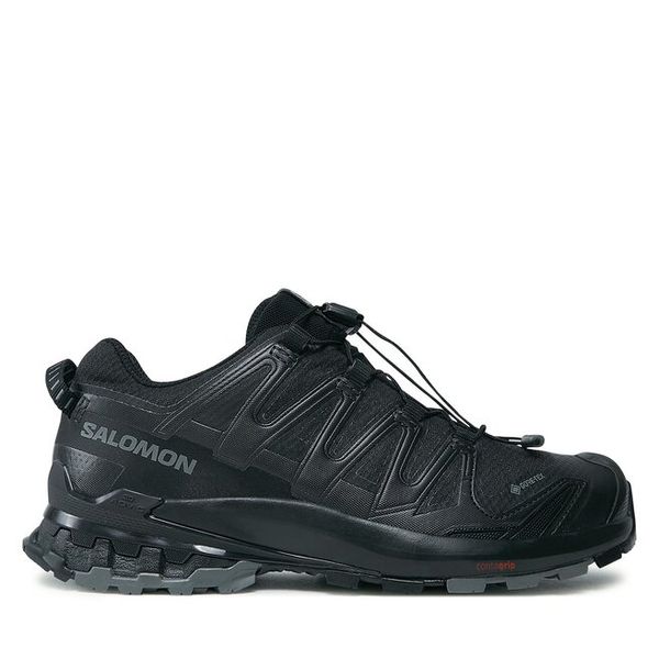 Trekkingi Salomon. Czarne obuwie sportowe damskie Salomon, bez wzorów, z gore-texu, trekkingowe. Za 719.99 zł.