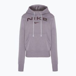 Bluza damska Nike Sportswear Phoenix Fleece. Fioletowe bluzy sportowe damskie Nike, m, bez wzorów, bez kaptura, na fitness i siłownię. Za 249.99 zł.