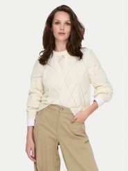 ONLY Sweter Geena 15339575 Écru Relaxed Fit. Swetry damskie Only, m, bez wzorów, z syntetyku, bez kołnierzyka, bez ramiączek, bez kaptura. Za 129.99 zł.