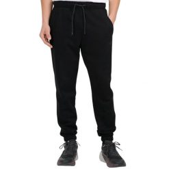 Spodnie męskie 4F CAS, regular fit, ściągacze u dołu nogawek. Czarne spodnie sportowe męskie 4f, m, bez wzorów. Za 113.99 zł.