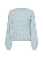 Vila sweter z dzianiny - VIRil Kobiety wiskoza niebieski, L. Niebieskie swetry damskie Vila, l, bez wzorów, z dzianiny, bez kołnierzyka, bez ramiączek, bez kaptura. Za 199.95 zł.