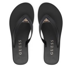 Japonki Guess. Czarne klapki damskie Guess, z aplikacjami, bez obcasa. Za 233.99 zł.